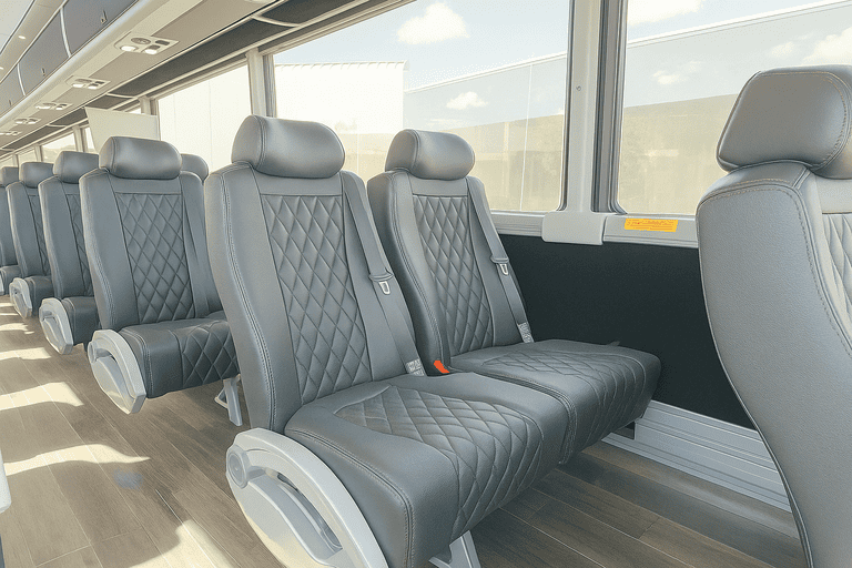 interior of Coach Bus Staten Island charter bus